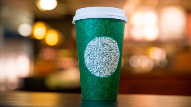 A press image of Starbucks' new cup design