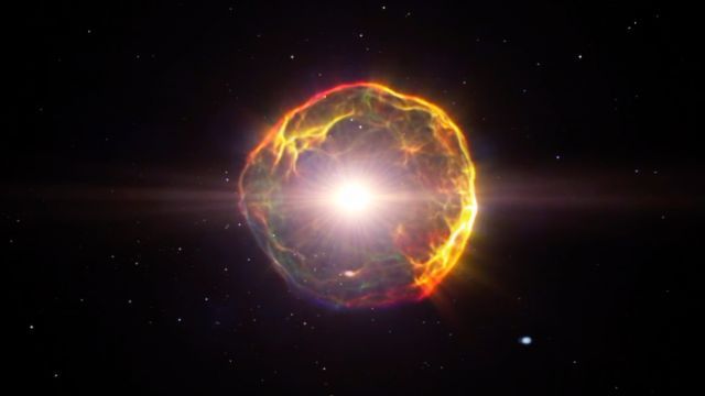 A NASA impression of a supernova.