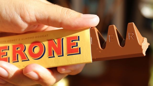 The old version of Toblerone bars.