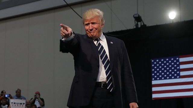 Donald Trump at a rally in Michigan in November.