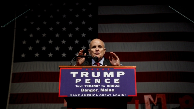 Rudy Giuliani at a campaign event