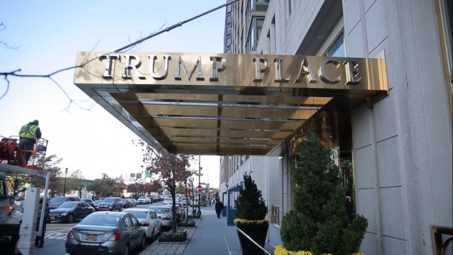 A Trump Place apartment sign