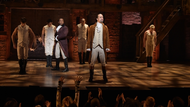 Members of the "Hamilton" cast performing.