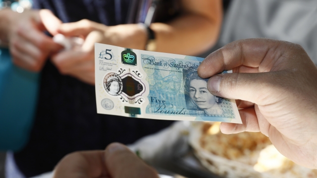The UK's 5-pound note.