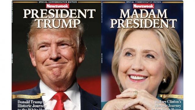 Donald Trump and Hillary Clinton commemorative covers
