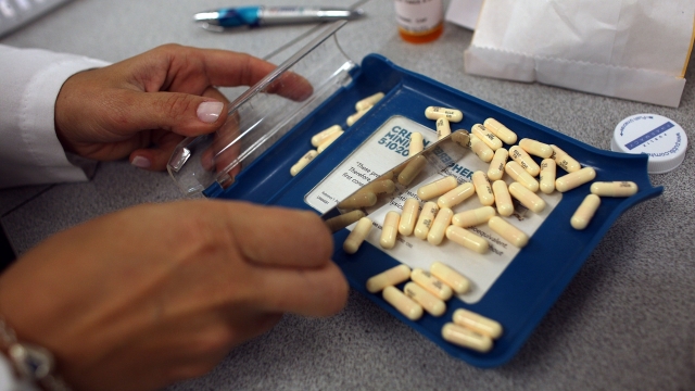 Pills being counted
