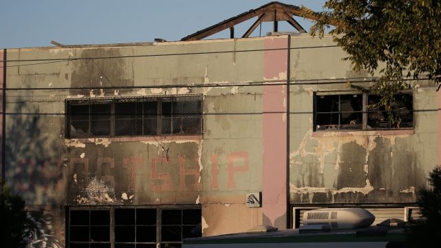 Exterior of the Oakland Ghost Ship building