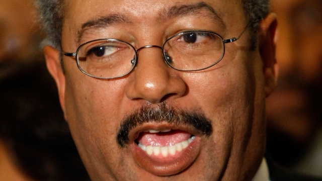 Congressional Black Caucus member Rep. Chaka Fattah answers questions at a news conference.