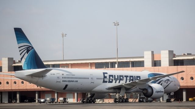 An EgyptAir plane.