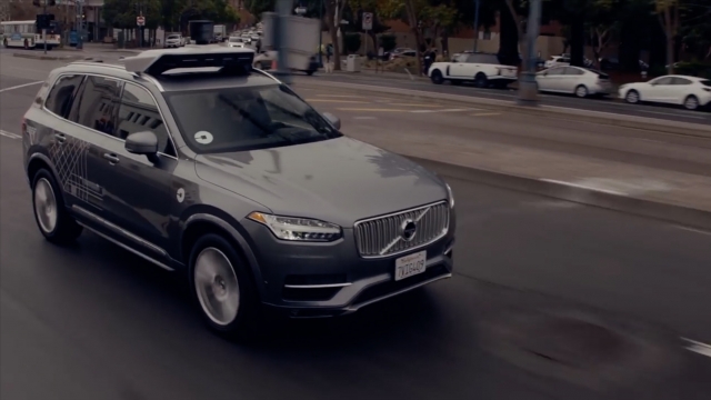 An Uber self-driving car in San Francisco.