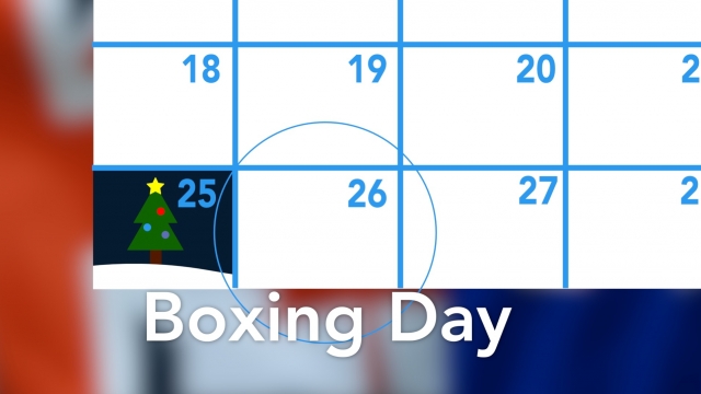 A calendar showing Boxing Day.