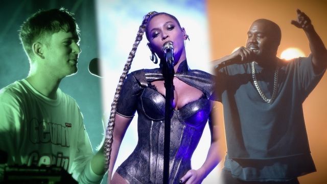 James Blake, Beyoncé and Kanye West.