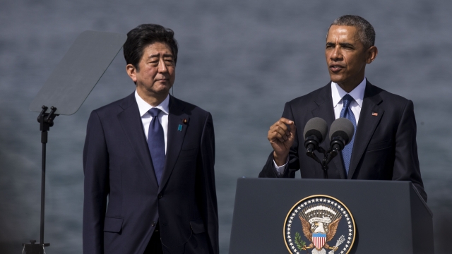 Shinzo Abe and Barack Obama