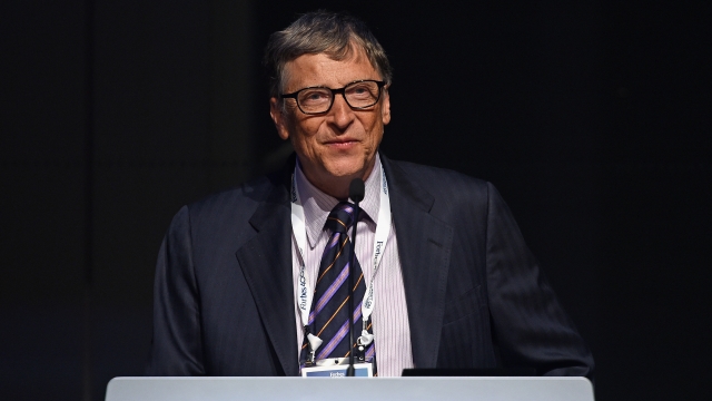 Bill Gates gives a speech