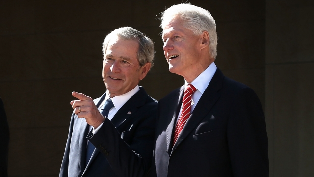 Former President George W. Bush, and former President Bill Clinton.