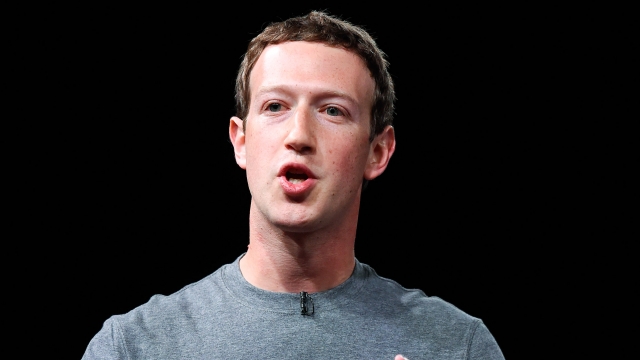 Facebook CEO Mark Zuckerberg speaking
