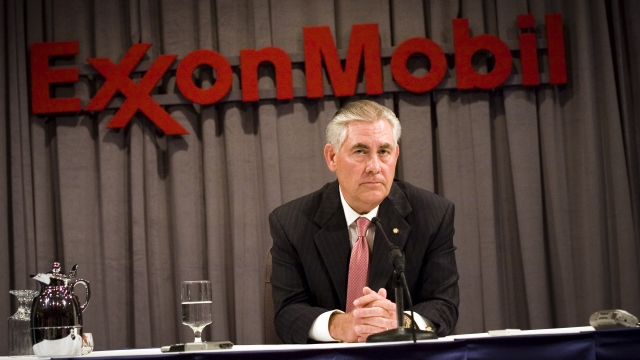 Rex Tillerson at Exxon Mobil press conference.