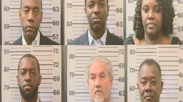 Mugshots of some of the NAACP leaders who were arrested after a sit-in at Sen. Jeff Sessions' office.