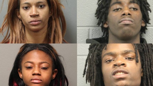 Mugshots of the 4 accused.