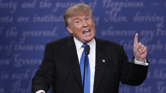 Donald Trump at a presidential debate.