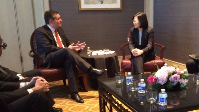 Sen. Ted Cruz meeting with Taiwan's president, Tsai Ing-wen.