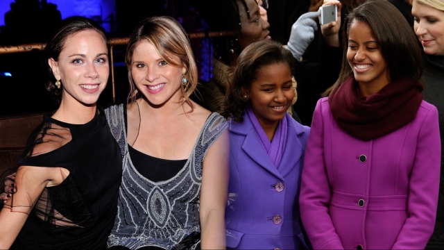 Barbara Bush and Jenna Bush Hager; Sasha and Malia Obama