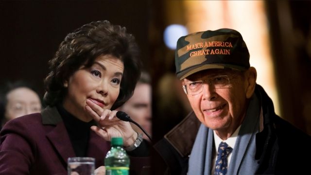 Elaine Chao and Wilbur Ross