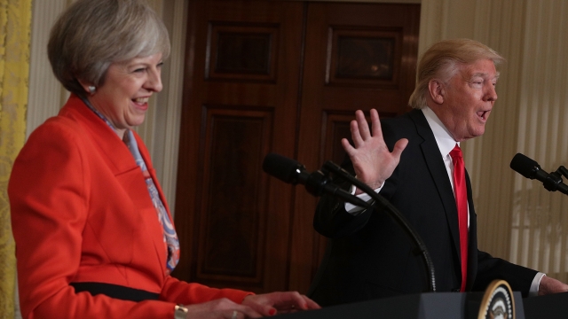 U.K. Prime Minister Theresa May and President Donald Trump