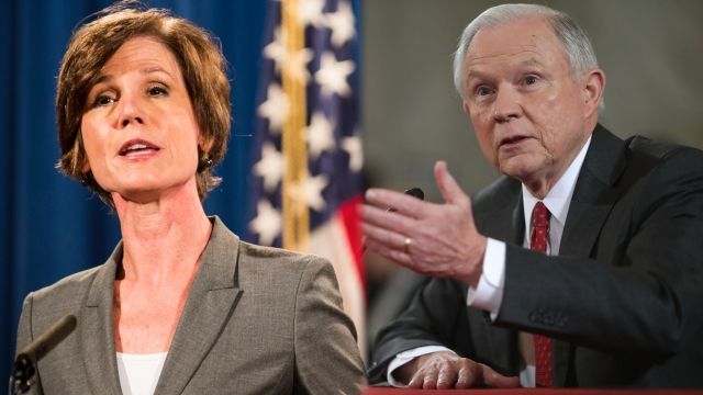 Sally Yates and Jeff Sessions