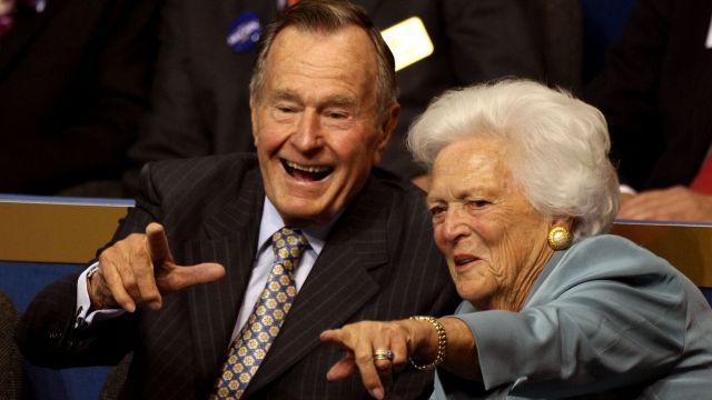 Former President George H.W. Bush and former first lady Barbara Bush.