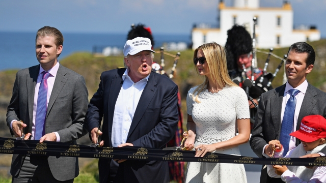 President Donald Trump opens his new golf course.