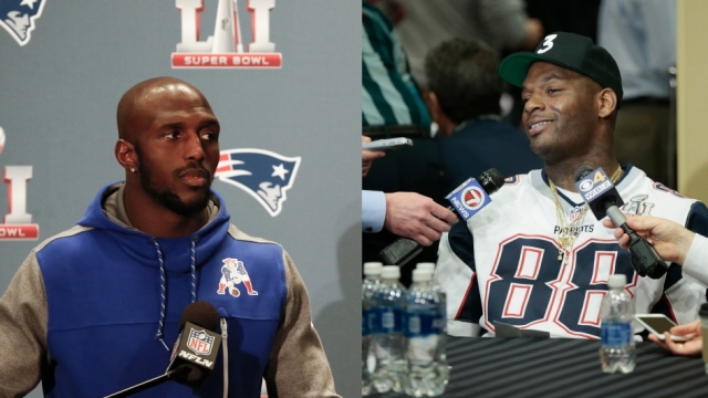 NFL players Devin McCourty and Martellus Bennett