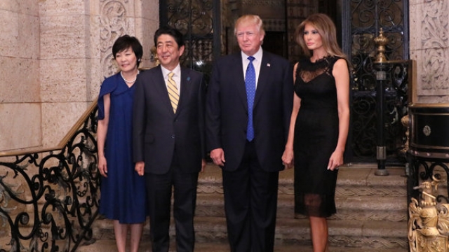 Prime Minister Shinzo Abe and President Donald Trump