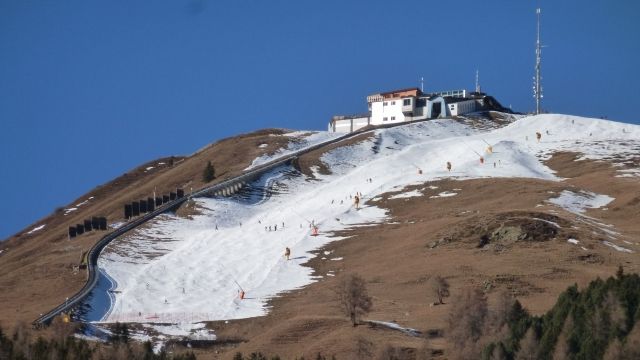 snow on ski slopes