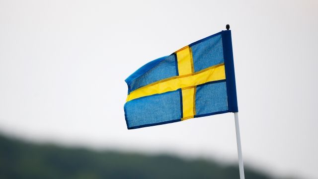 The Swedish flag.
