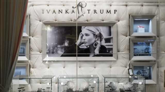 Jewelry for sale at the Ivanka Trump Collection shop