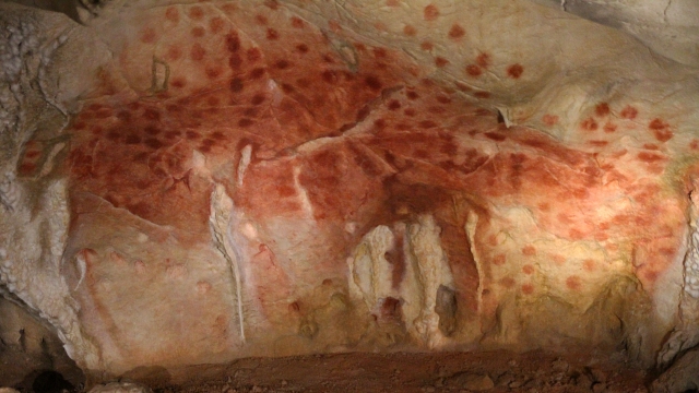 Cave drawing of a bull