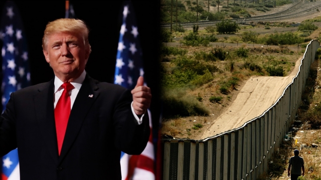 Donald Trump and a fence on the U.S.-Mexican border