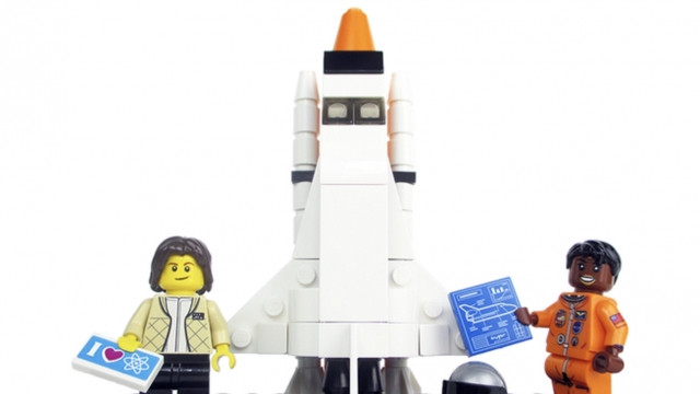 Sally Ride and Mae Jemison Lego figures from the "Women of NASA" set