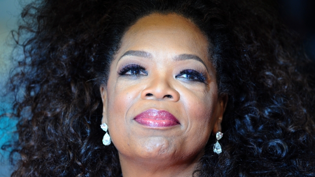 Oprah Winfrey attends the EE British Academy Film Awards.