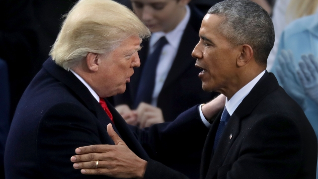 Obama congratulates Trump after he took the oath of office