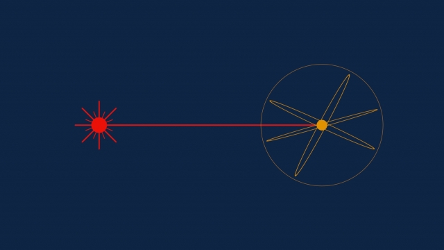 A laser cooling an atom