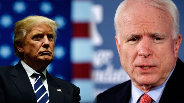 President Trump (left) Sen. McCain (right)
