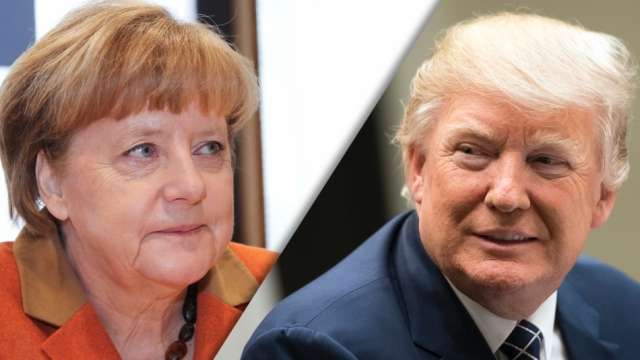 Chancellor Angela Merkel and President Donald Trump