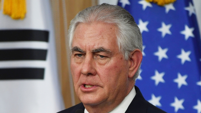 U.S. Secretary of State Rex Tillerson attends a press conference in South Korea.