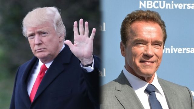 President Donald Trump and former Governor Arnold Schwarzenegger.