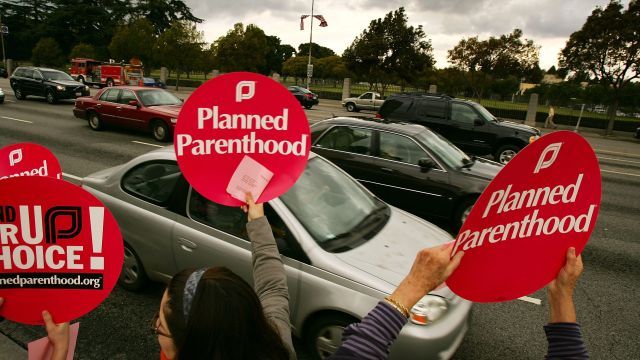 Planned Parenthood supporters