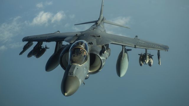 A U.S. Harrier jet