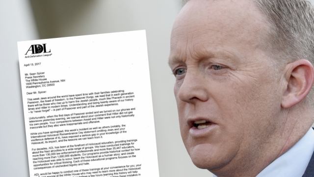 Sean Spicer and letter from Anti-Defamation League
