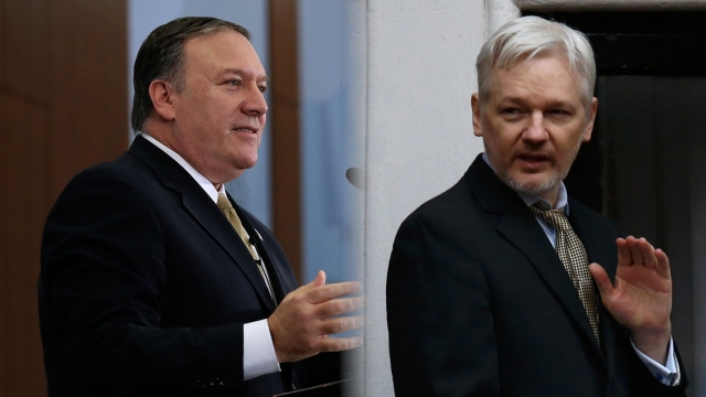 CIA Director Mike Pompeo and Julian Assange